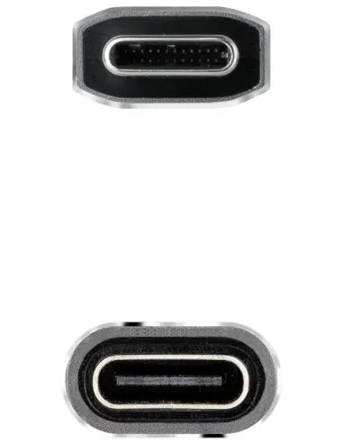 Nanocable 10.01.4501-L150-COMB USB-C 3.2 2x2 Macho/Hembra 1.5M Gris/Negro