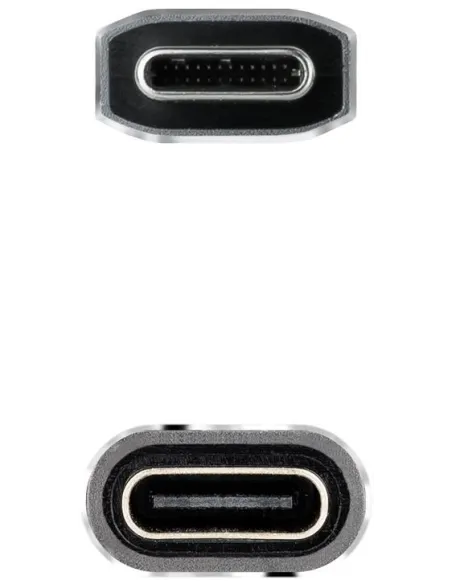 Nanocable 10.01.4501-COMB USB-C 3.2 2x2 100W 4K/60Hz Macho/Hembra 1M Negro