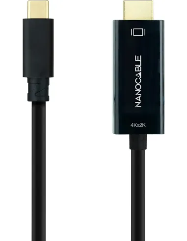 Nanocable 10.15.5135 Cable Conversor USB-C a HDMI 1.4 4K@30Hz 5M Negro