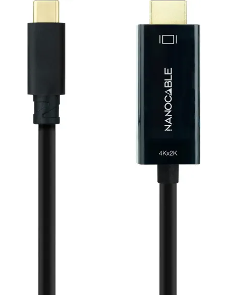 Nanocable 10.15.5135 Cable Conversor USB-C a HDMI 1.4 4K@30Hz 5M Negro