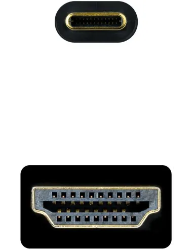 Nanocable 10.15.5135 Cable Conversor USB-C a HDMI 1.4 4K@30Hz 5M Negro