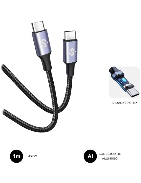 SUBBLIM PLUS SUBCAB-C10010 Cable 1m Blanco