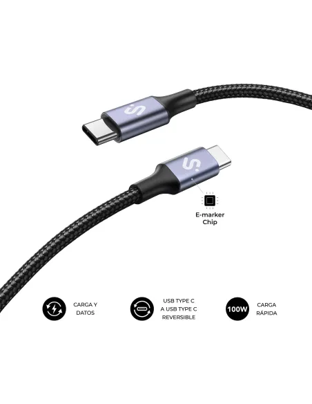 SUBBLIM PLUS SUBCAB-C10010 Cable 1m Blanco