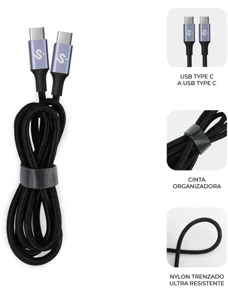 SUBBLIM PLUS SUBCAB-C10010 Cable 1m Blanco