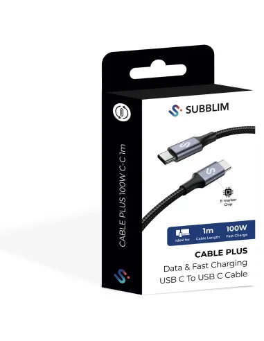 SUBBLIM PLUS SUBCAB-C10010 Cable 1m Blanco