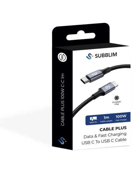 SUBBLIM PLUS SUBCAB-C10010 Cable 1m Blanco