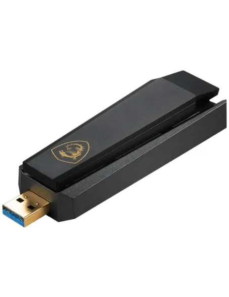 MSI AXE5400 Adaptador WiFi 6e USB Negro