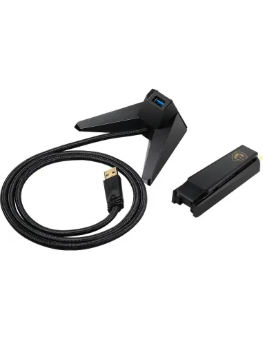 MSI AXE5400 Adaptador WiFi 6e USB Negro