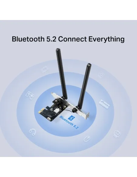 Mercusys MA86XE Tarjeta de Red PCIe WiFi 6/Bluetooth 5.2