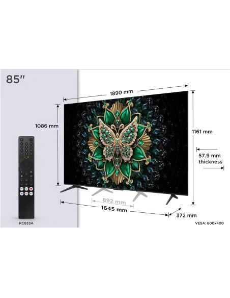 TCL C6K 85C6K 85" QD-miniLED 4K UHD GoogleTV