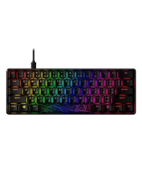 HyperX Alloy Origins 60 Teclado Mecánico Gaming RGB Switch Táctil HyperX Aqua Layout USA