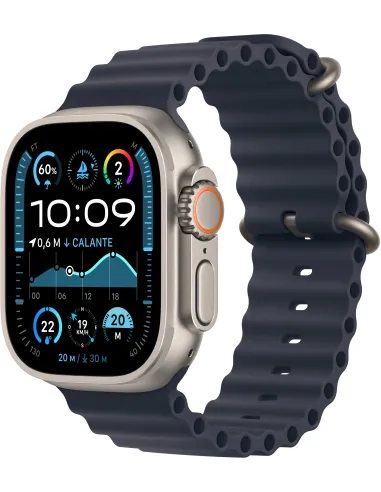 Apple Watch Ultra 2 GPS Cellular 49mm Caja Natural Titanio con Correa Ocean Band Azul Marino