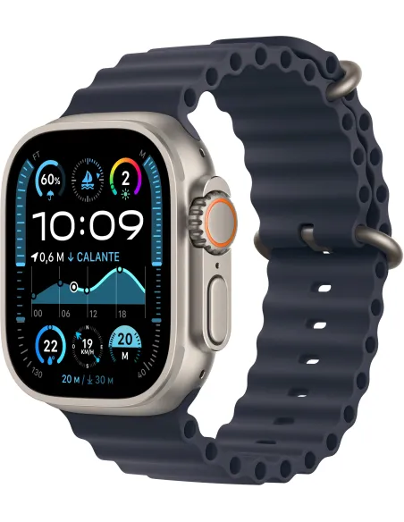 Apple Watch Ultra 2 GPS Cellular 49mm Caja Natural Titanio con Correa Ocean Band Azul Marino
