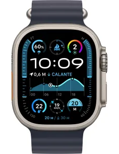 Apple Watch Ultra 2 MX4D3TY/A GPS Cellular 49mm Caja Natural Titanio con Correa Ocean Band Azul Marino