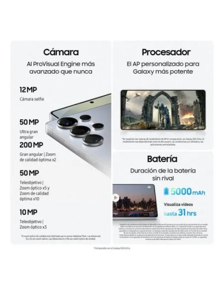 Samsung Galaxy S25 Ultra 12/256GB Titanio Negro Smartphone con IA