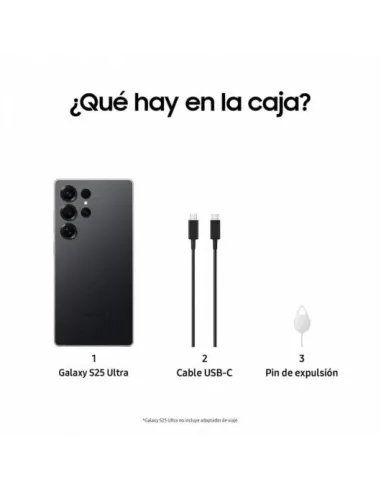 Samsung Galaxy S25 Ultra 12/256GB Titanio Negro Smartphone con IA