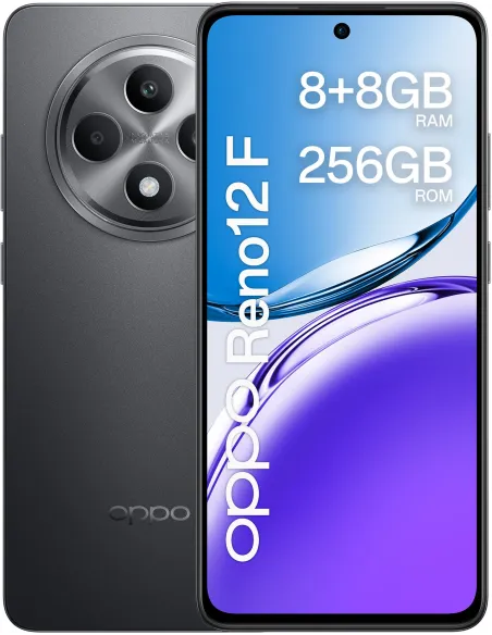 Oppo Reno12 F 8/256GB Gris + Cargador 45W Blanco