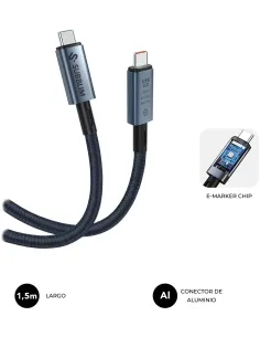 Subblim SUBCAB-C24010 Cable USB USB4 HIGH Gen 3x2 USB-C 1.5M Negro-1399496