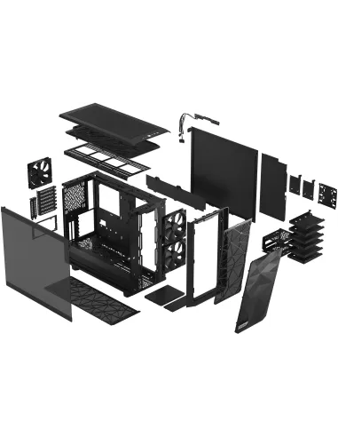 Fractal Design Meshify 2 FD-C-MES2A-03 Cristal Templado Negro