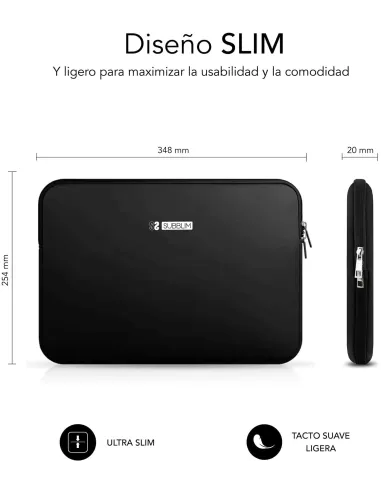 Subblim SUBLS-SKIN114 Funda de Portátil 14" Negro