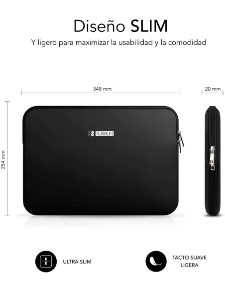Subblim SUBLS-SKIN114 Funda de Portátil 14" Negro
