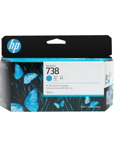 HP DesignJet 738 498N5A Cartucho de Tinta Original Cian