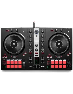 Hercules INPULSE 300 MK2 Consola de DJ Negra y Roja-1360138