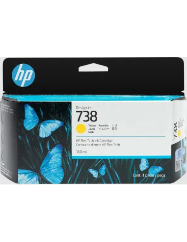 HP DesignJet 738 498N7A Cartucho de Tinta Original Amarillo