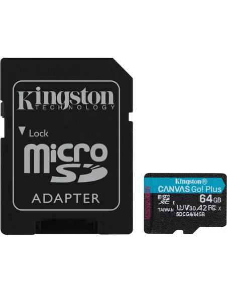 Kingston Canvas Go! Plus SDCG4/64GB microSDXC UHS-I + Adaptador SD