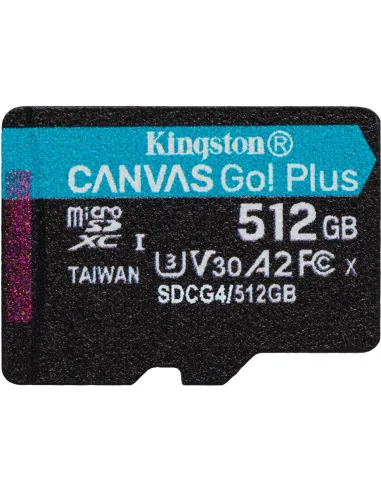 Kingston Canvas Go! Plus SDCG4/512GB microSDXC UHS-I + Adaptador SD
