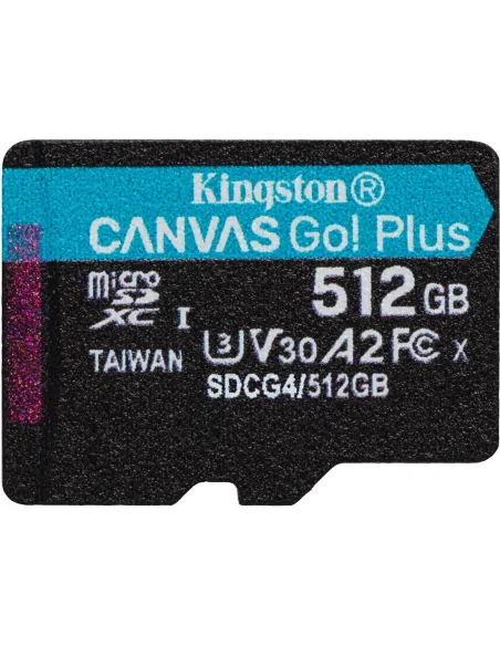 Kingston Canvas Go! Plus SDCG4/512GB microSDXC UHS-I + Adaptador SD