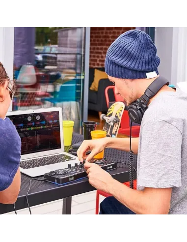 Hercules Starlight Mesa de Mezclas DJ 2 Canales Negra