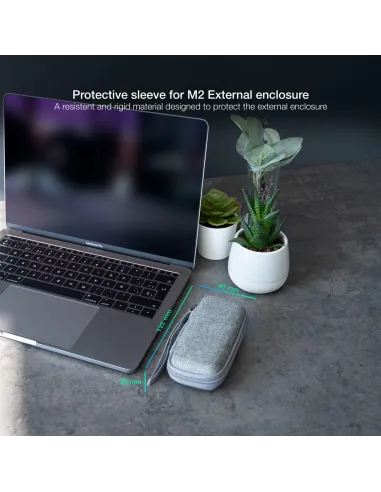 TooQ M201G Funda Para Caja Externa M.2 Gris