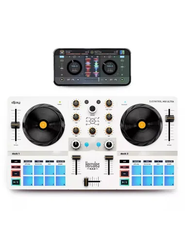 Hercules DJCONTROL Mix Ultra Consola de DJ Blanca