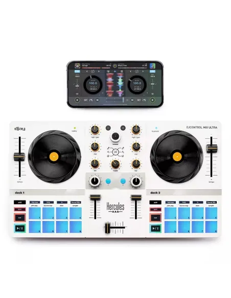 Hercules DJCONTROL Mix Ultra Consola de DJ Blanca