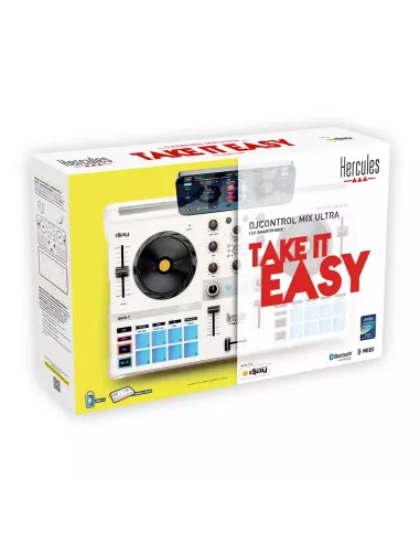 Hercules DJCONTROL Mix Ultra Consola de DJ Blanca