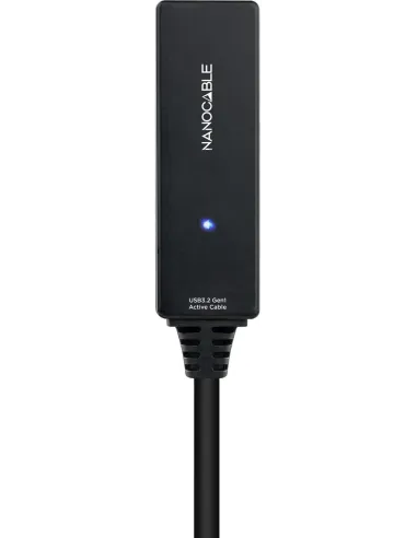 Nanocable 10.01.1311 Cable USB 3.2 Gen1 Prolongador con Amplificador USB-C a USB-C Macho/Hembra 5M Negro