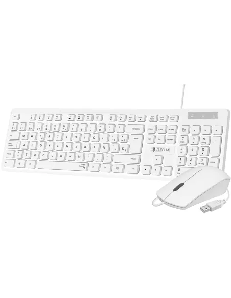 Subblim SUBKBC-CSSK02 Teclado y Ratón USB Blancos