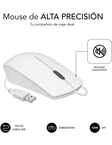 Subblim SUBKBC-CSSK02 Teclado y Ratón USB Blancos