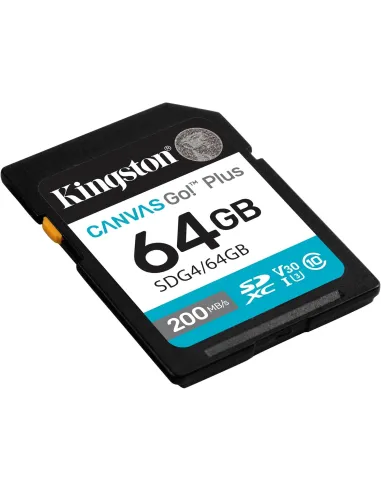 Kingston Technology Canvas Go Plus Gen 4 SDG4/64GB UHSI U3 V30 Negro