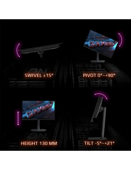 Gigabyte MO27Q2 27" QD-OLED QHD 240Hz 0.03ms HDR 400 Altura Ajustable FreeSync Premium Pro