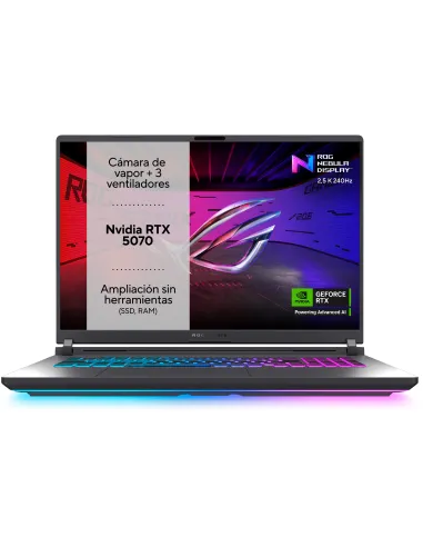 ASUS ROG Strix G18 G815LP-S9034 Intel Core Ultra 9 275HX/32GB/1TB SSD/RTX 5070/18" WQXGA 240Hz Gris