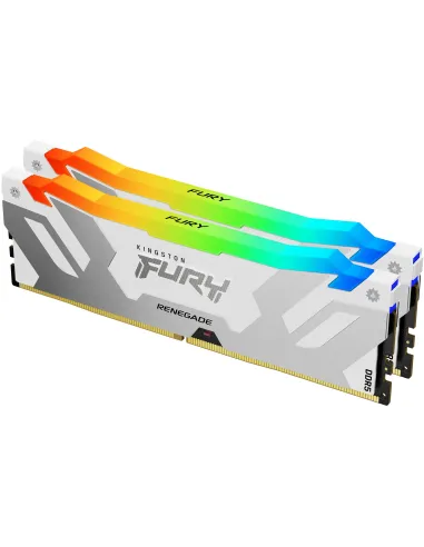 Kingston Technology FURY Renegade RGB KF580C38RWAK2-32 DDR5 8000 MHz 32GB (2x16GB) CL38 Blanco con Disipador Térmico