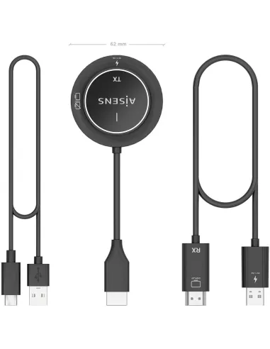 Aisens ASWL-H2K30M002-BK Transmisor HDMI inalámbrico 1080P 60Hz 30m Plug and Play
