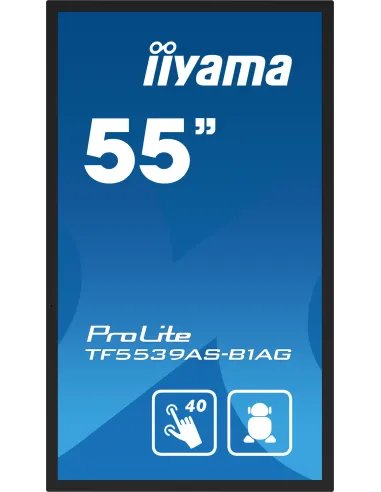 Iiyama TF5539AS-B1AG 54.6? 4K 40 Puntos Táctil VA 500cd/m² Android 11 IP54