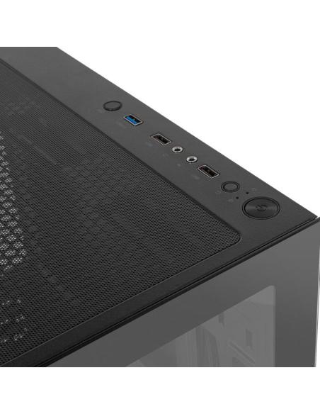 Nox Hummer Vision Midi Tower Cristal Templado USB 3.0 Negra