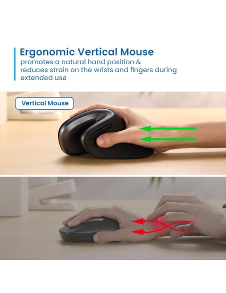 Ewent EW3154 Ratón Inalámbrico Ergonómico 3200 DPI