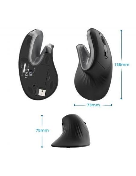 Ewent EW3154 Ratón Inalámbrico Ergonómico 3200 DPI