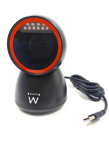 Ewent EW3450 Lector de Códigos de Barras 1D/2D/QR Manos Libres Negro