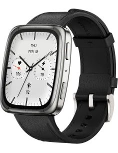 Amazfit Active 2 Square Premium NFC Smartwatch 1.75" AMOLED Zafiro GPS Plata con 2 Correas-1399465